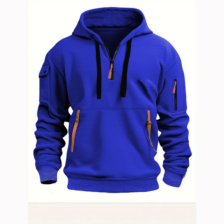 🔥💥【Podzimní bestseller】【S-5XL】 Pánská mikina na zip s mnoha kapsami