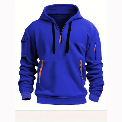 🔥💥【Podzimní bestseller】【S-5XL】 Pánská mikina na zip s mnoha kapsami