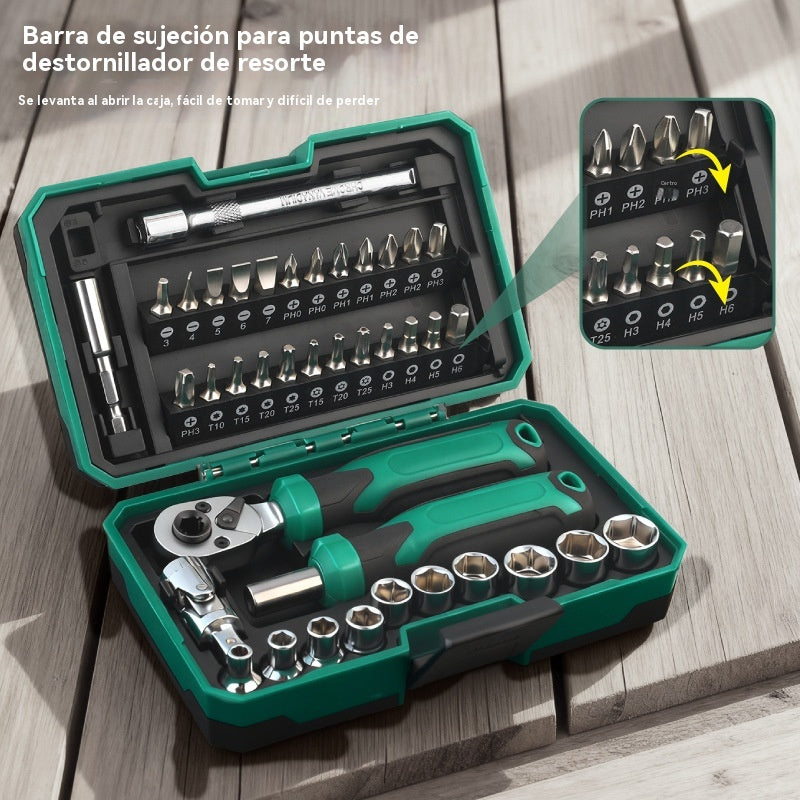 🔥 ¡50 % DE DESCUENTO!🔥Juego de destornilladores portátil y multifuncional de 40 piezas