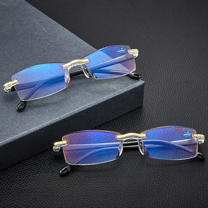 👓【Kupte 1 a získejte 1 zdarma】🔥Brýle na čtení s vysokým rozlišením Diamond s anti-modrým světlem pro muže a ženy-4046274