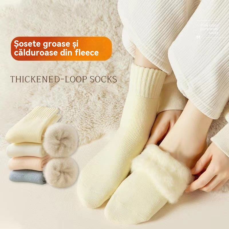 🔥【Kupte 3 kusů, dostanete 3 zdarma】🧦Hrubé a teplé vlněné ponožky na zimu, super tlusté a teplé, elastické, velikost 35-42