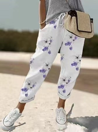 🎉👖【Časově omezená nabídka】Dámské volnočasové kalhoty z bavlny a lnu – více barev, velikosti S–3XL 🌈✨