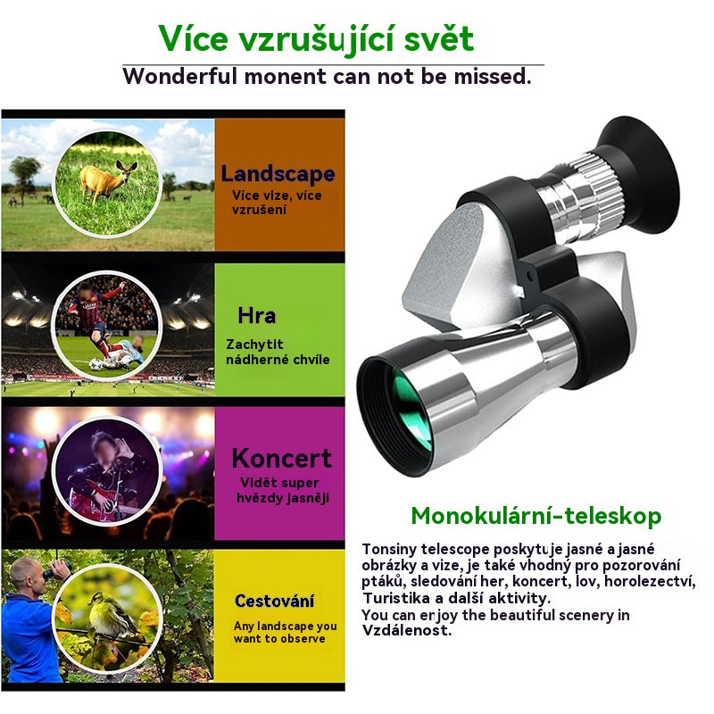 🔭🔥Kupite 1, dobite 1 gratis🔥Mini monokularni teleskop za telefon - prenosni monokularni teleskop za potovanja in opazovanje