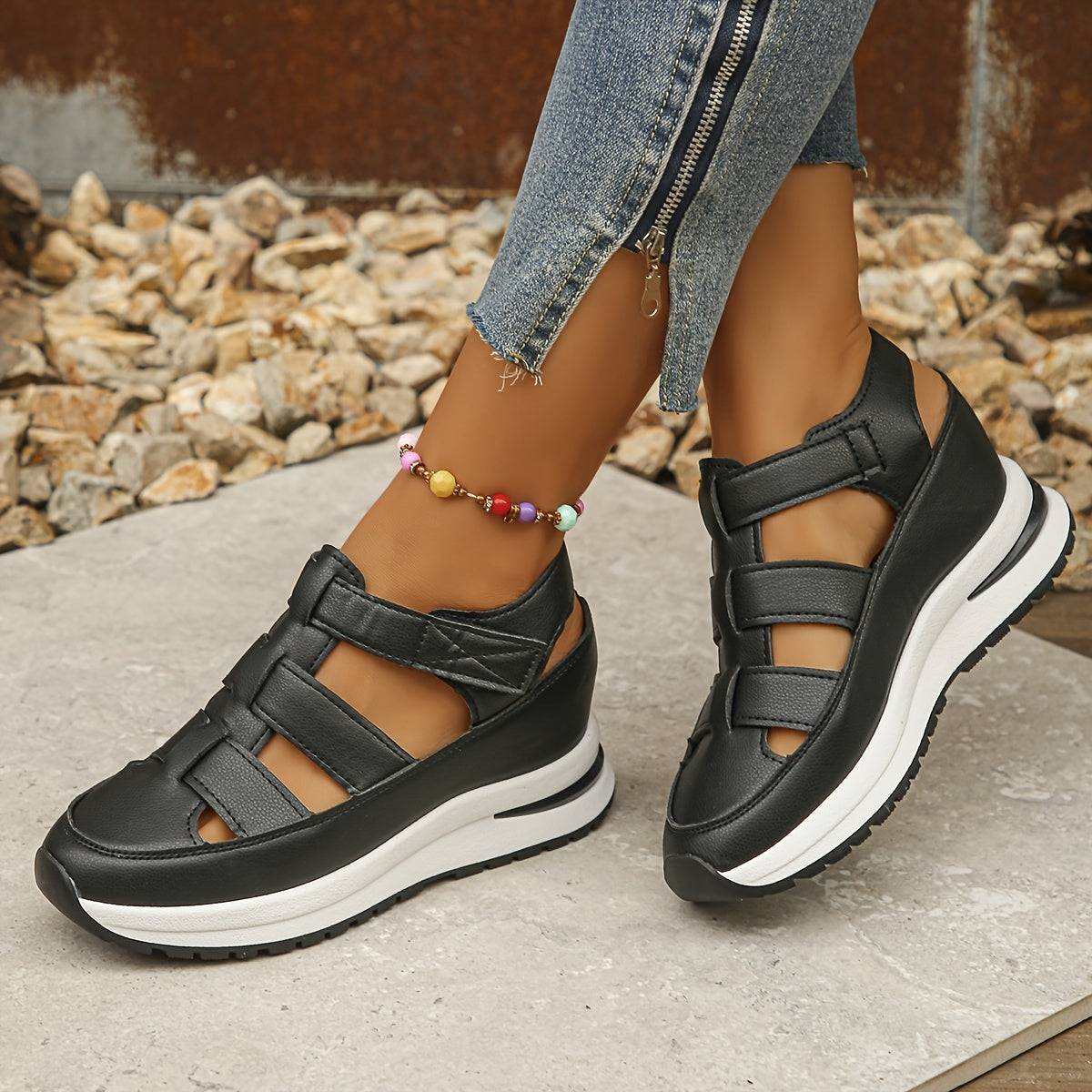 😍😍【Alta calidad】Sandalias de mujer con cuñas transpirables y cómodas