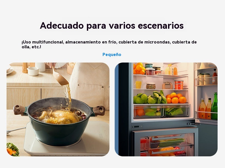 🔥【2 grandes + 2 medianos + 2 pequeños】Tapas de silicona de grado alimenticio que mantienen la frescura