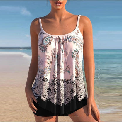 🌈🌴✨【S-4XL】 2025 Nové dvoudílné bikiny Plus Size s potiskem