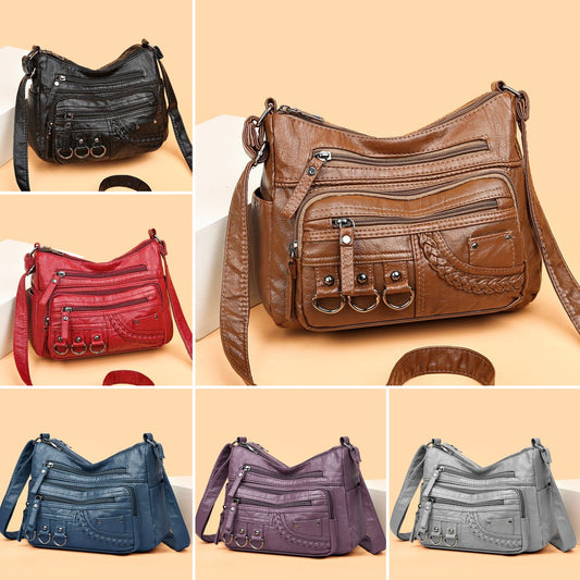 💥【Časovo obmedzená akcia】👜Nová mäkká kožená taška cez rameno s veľkou kapacitou