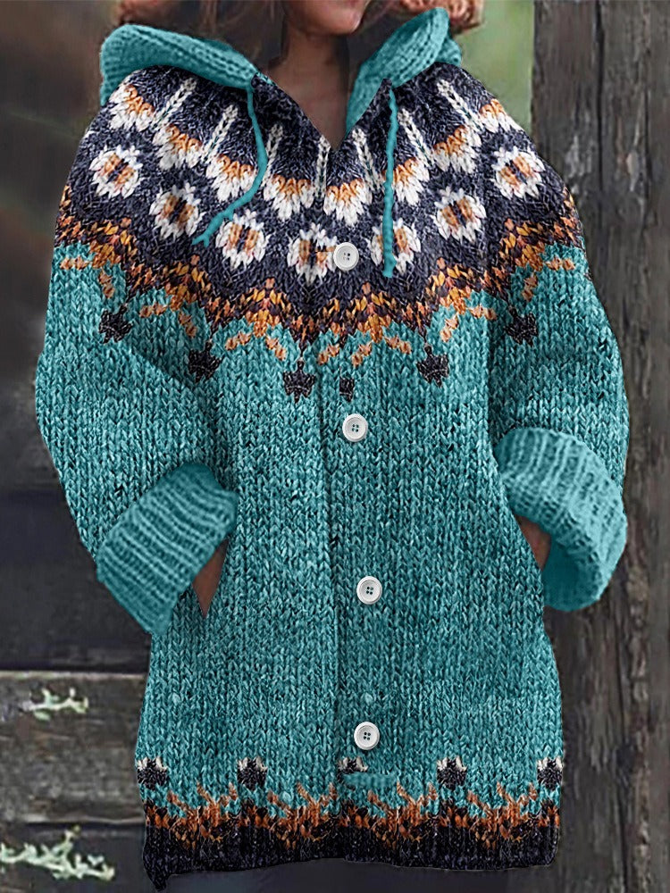 🥰【🔥Horký prodej】Zimní nový styl 2024 pohodlný retro teplý svetr pletená kardiganová bunda - 3873010