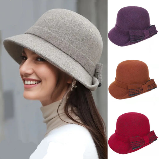 💥50%OFF💥 Sombreros de otoño e invierno para mujer - sombreros de fieltro de pura lana