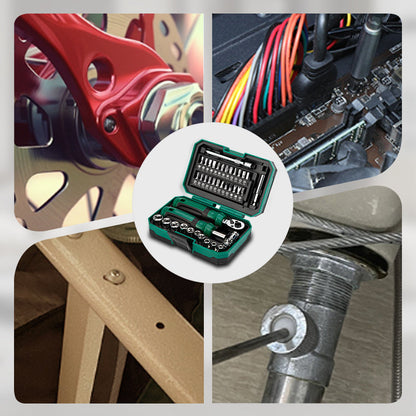 🔥 ¡50 % DE DESCUENTO!🔥Juego de destornilladores portátil y multifuncional de 40 piezas