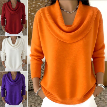 🔥【S-3XL】Нов едноцветен пуловер с дълъг ръкав за есен/зима 2025.