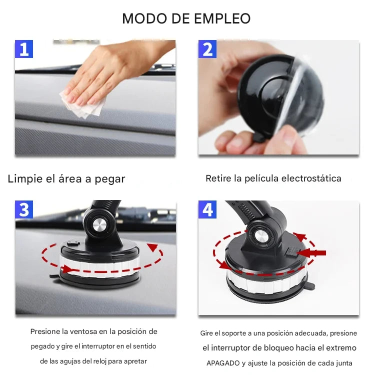 🚗Soporte para teléfono para automóvil multifuncional, ¡puede soportar hasta 5 kg!