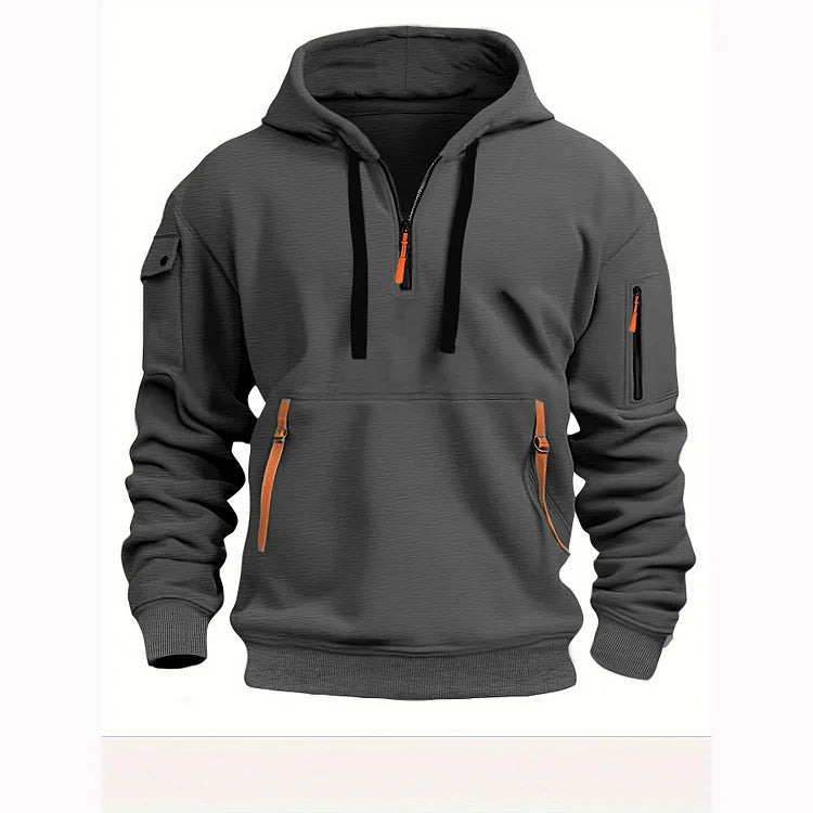 🔥💥【Podzimní bestseller】【S-5XL】 Pánská mikina na zip s mnoha kapsami