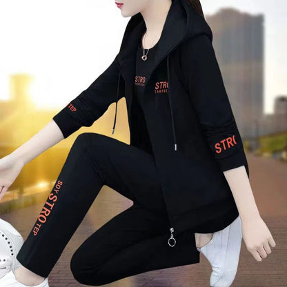 🏆【Яке+Панталон+Жилетка】🔥[M-4XL] Ново модно есенно и зимно спортно облекло.
