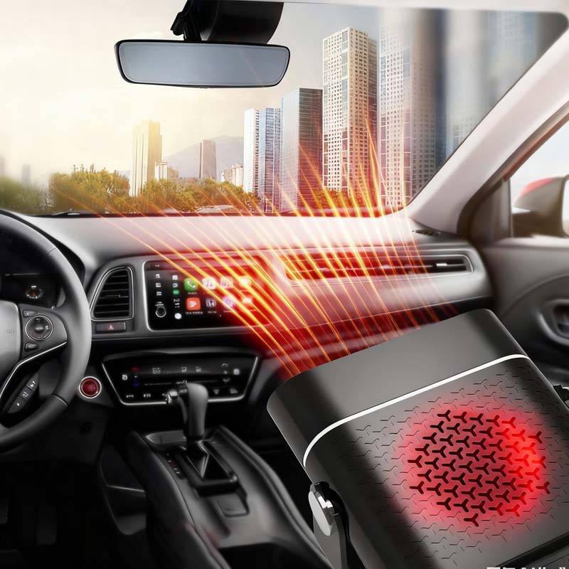 🚗🔥 Prenosný ohrievač a ventilátor do auta 2 v 1 – 360° rotácia, rýchle rozmrazovanie, kúrenie a chladenie, ultratichý a ľahký pre všetky ročné obdobia!