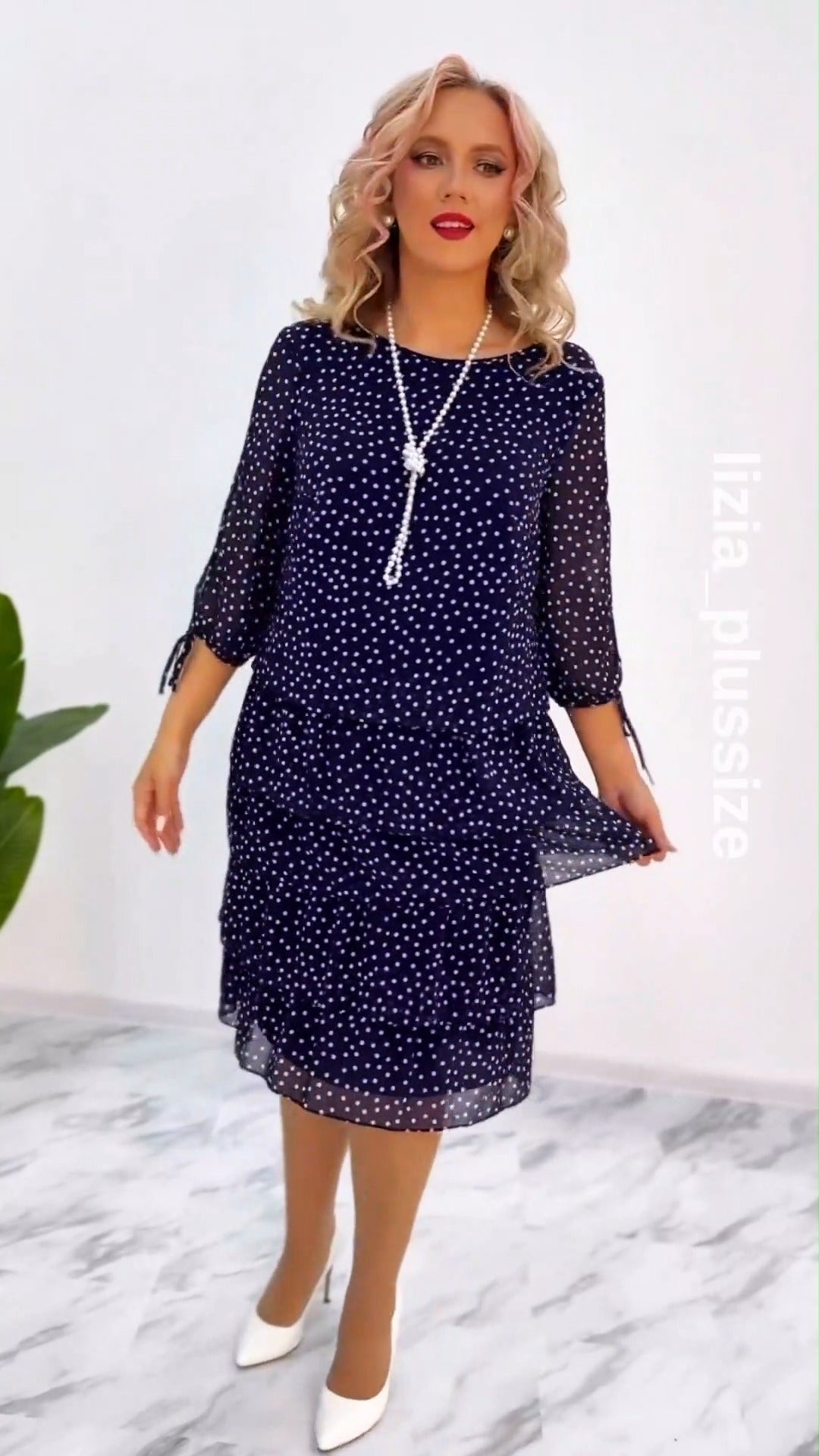 🏆【S-5XL】💃Luxusní šaty s tenkou siluetou, vyrobené z příjemného šifonového materiálu-3840136
