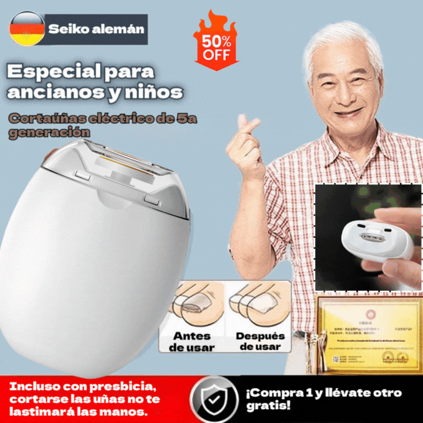 💅 ¡Compra 1 y llévate 1 gratis! ✨ Lima de uñas automática, para uso diario, cuida tus uñas de forma segura y suave 👶🔧