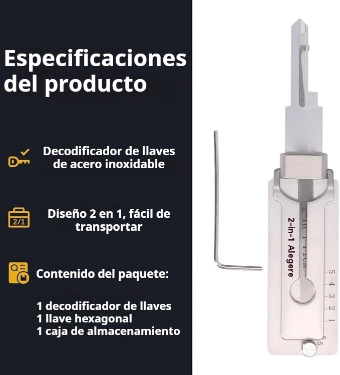 🔥Oferta de la semana: 50% de descuento🔥Decodificador de llaves de acero inoxidable