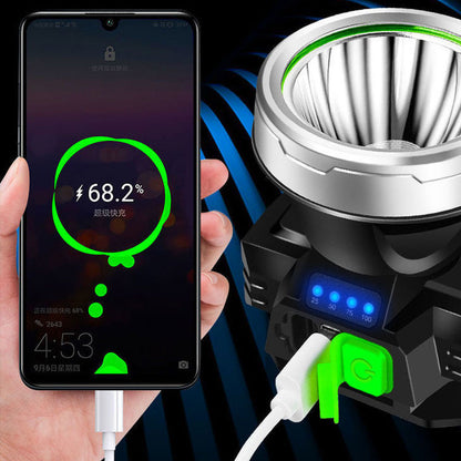 【50% de descuento】【70W】Linterna frontal recargable de alta potencia y muy brillante