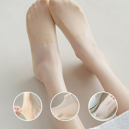 🧦【50% SLEVA】Dámské neviditelné silikonové ponožky s protiskluzovou úpravou, super tenké ponožky s mělkými ústy
