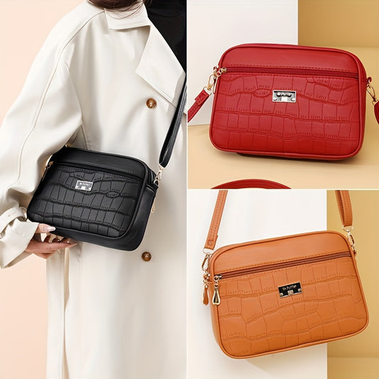 🔥👜Nová módní dámská crossbody kabelka 2025 brzy na jaře --velká kapacita, jednoduchý styl, nastavitelný ramenní popruh-3964982