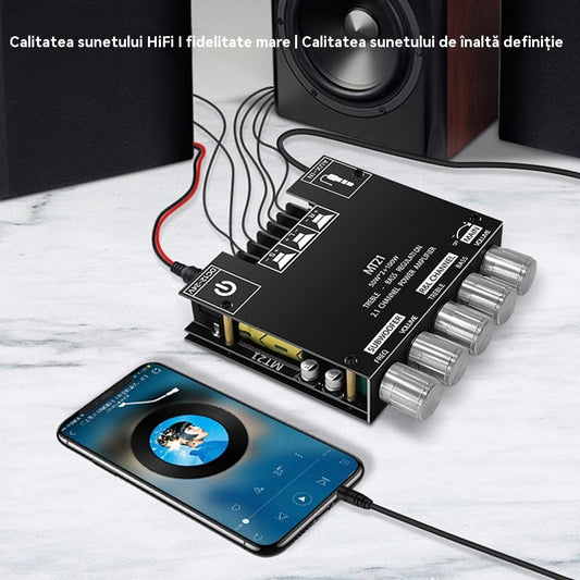 2.1-канален Bluetooth цифров усилвателен модул, 50W*2+100W, със субуфер за високи и ниски честоти