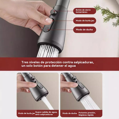 🚰[Compra 1 y llévate 1 gratis【Cartucho de filtro gratuito】🔥Boquilla de Filtro para Grifo con Giro de 360°