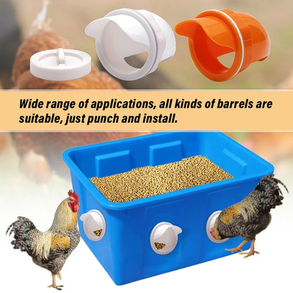 🐓【15 Comederos + Abridor de Agujeros】Comedero Automático para Pollos, Patos y Gansos