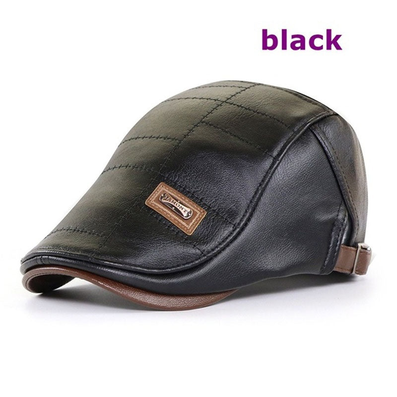 🔥【Venta caliente】Boina retro de cuero genuino de alta calidad