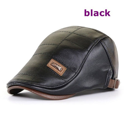 🔥【Venta caliente】Boina retro de cuero genuino de alta calidad