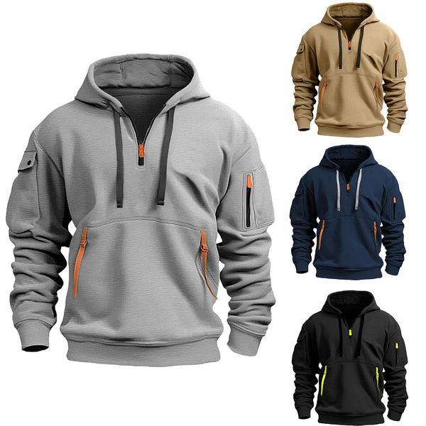 🔥💥【Podzimní bestseller】【S-5XL】 Pánská mikina na zip s mnoha kapsami