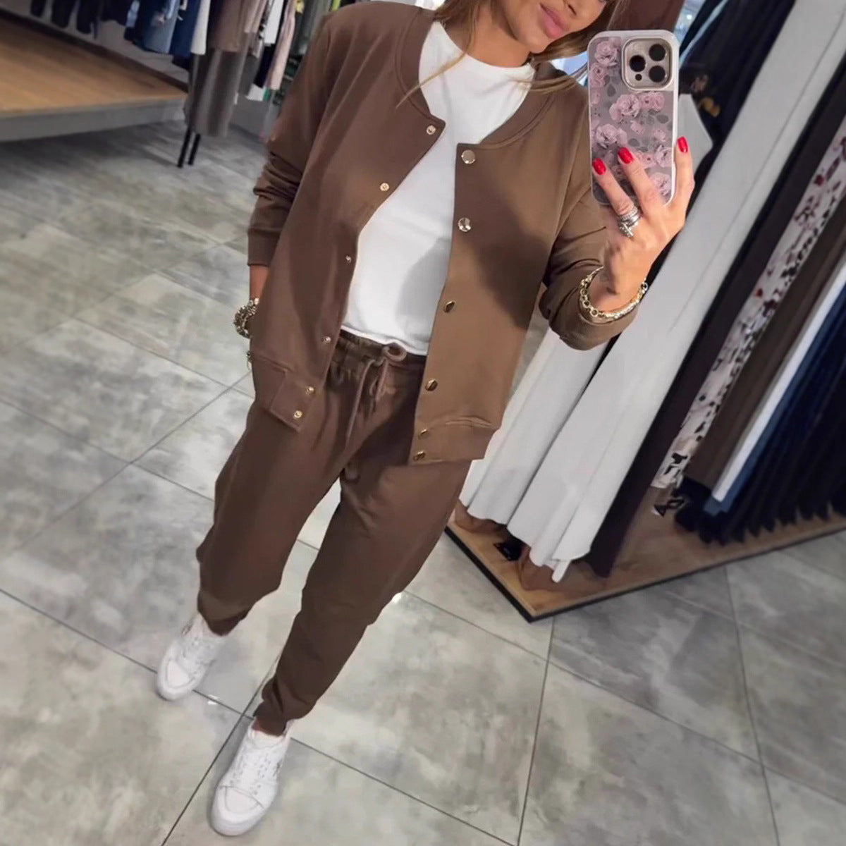 🧥🌙 【Vysoká kvalita】Pohodlná a štýlová, s vynikajúcim komfortom – ležérna súprava mikiny a bundy je teraz dostupná! 💃【Top + Nohavice】