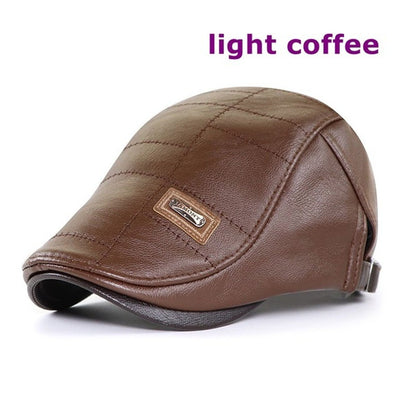 🔥【Venta caliente】Boina retro de cuero genuino de alta calidad