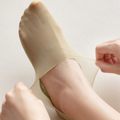 🧦【50% SLEVA】Dámské neviditelné silikonové ponožky s protiskluzovou úpravou, super tenké ponožky s mělkými ústy