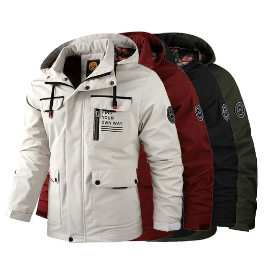 🔥 【M~4XL】 2024 Ново ветроустойчиво водоустойчиво външно алпинистко яке за мъже
