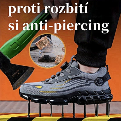 🥾🔥Pracovní obuv Knauf, vhodná pro každodenní použití, odolná proti nárazům a propíchnutí, s ocelovou čepicí, pohodlná bezpečnostní obuv, protiskluzová.-3833754