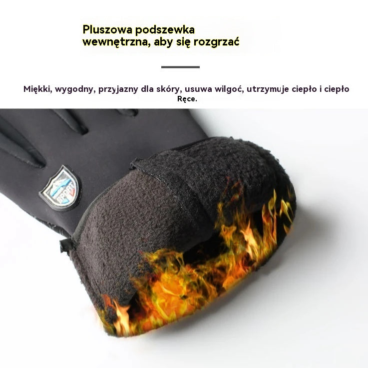 🔥❄️⛷️【Kup 1, otrzymaj 1 gratis】Jesienne i zimowe rękawice do jazdy na rowerze na świeżym powietrzu, wspinaczki, ciepłe, wodoodporne i wiatroszczelne, polarowe🧤