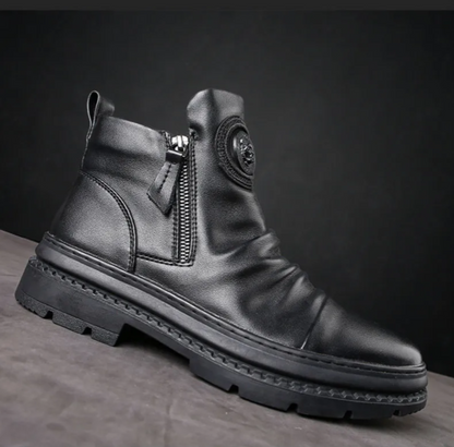 ⏳Nuevos modelos de otoño e invierno 39-44【】 nuevas botas de piel para hombre, piel de vacuno de alta calidad, hechas a mano.