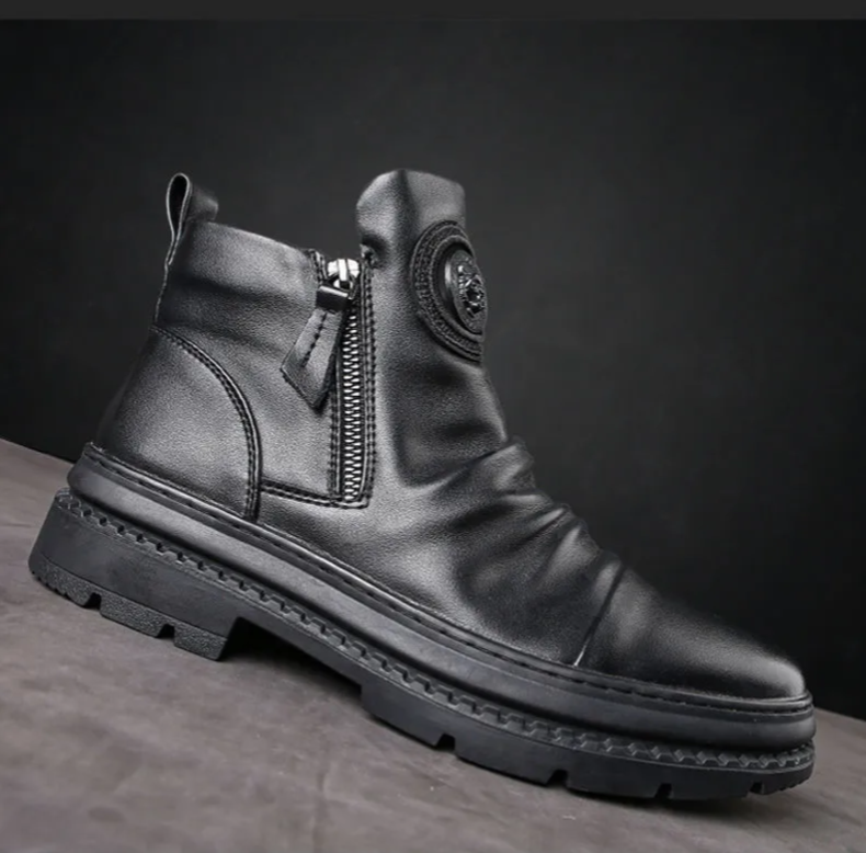 ⏳Novi jesenski in zimski modeli 【39-44】 Novi moški usnjeni škornji, visokokakovostno goveje usnje, ročno izdelani.