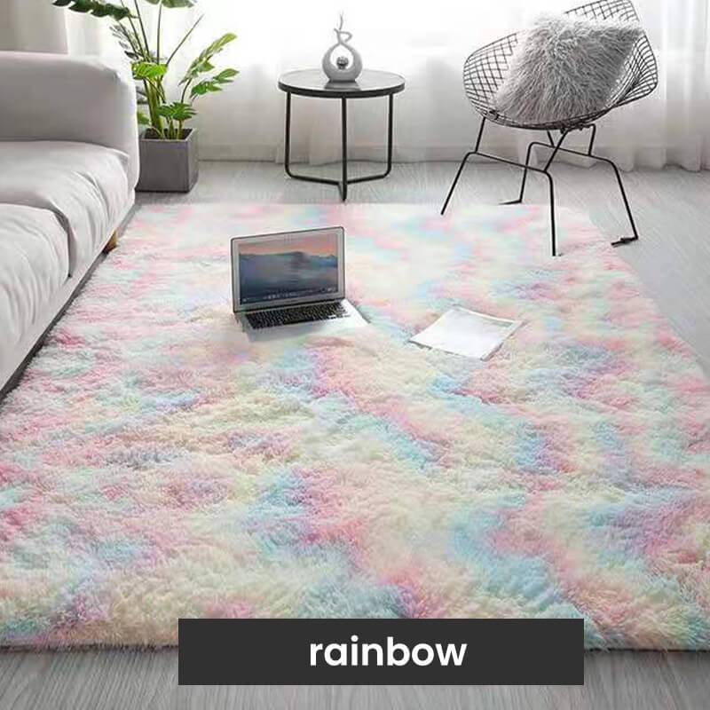 🌈【Alta calidad】🔥【100*200cm】Alfombra de felpa con degradado de color