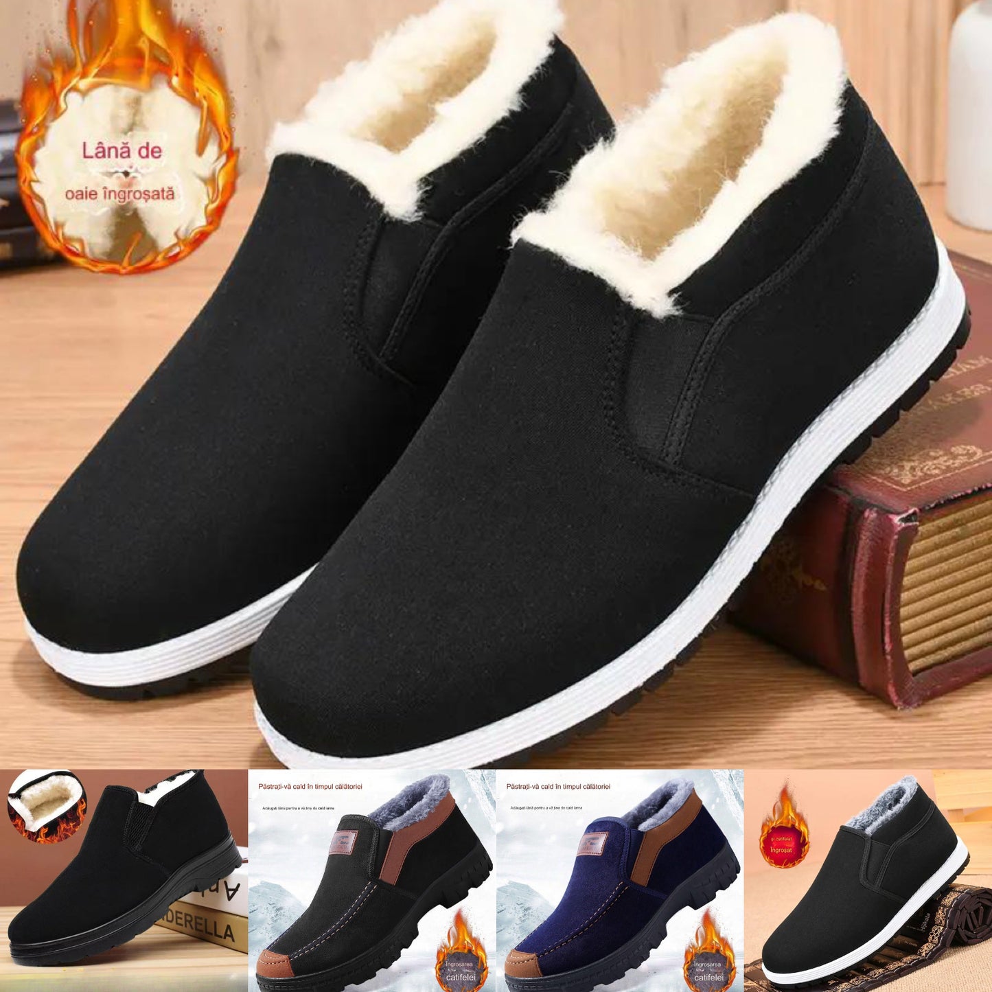 🔥¡Éxito de ventas!🔥【Tallas 39-44】👟Botas de nieve otoño/invierno 2025, gruesas y cálidas, de ante, ideales para personas de mediana edad y mayores.