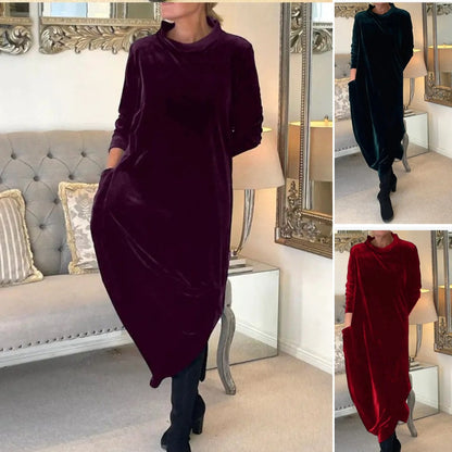 🌈🍃【S-5XL】2025 brzy na jaře nové módní vysoce kvalitní sametové elegantní retro šaty