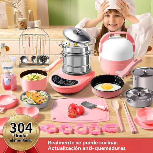 🔥 ¡50 % DE DESCUENTO! 🎁 Auténtico set de cocina infantil para cocinar 🍳✨