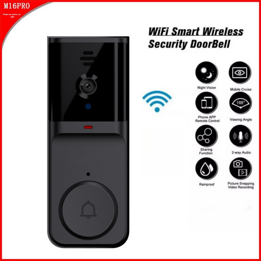 🔥Cámara de timbre inalámbrico: 1080P, ángulo de 170°, pantalla de 4,3 pulgadas, impermeabilización exterior IPX65, visión nocturna