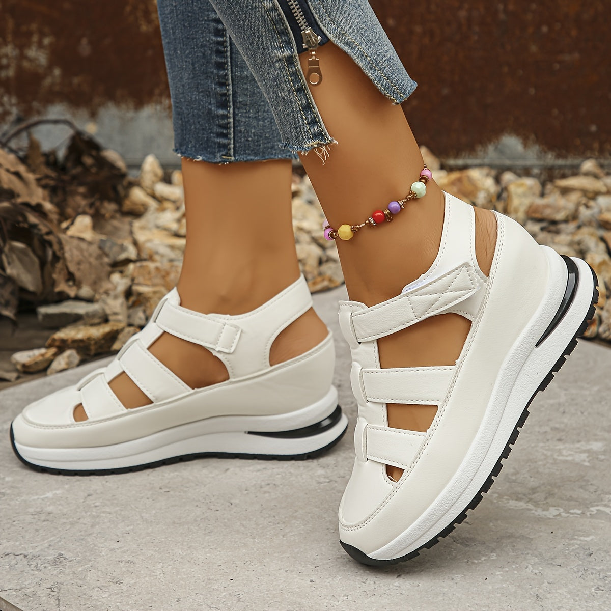 😍😍【Alta calidad】Sandalias de mujer con cuñas transpirables y cómodas