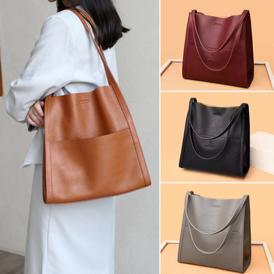 🔥👜👜【SLEVA 45 %】Nová měkká kožená taška přes rameno, jednoduchá, elegantní a prostorná na podzim a zimu