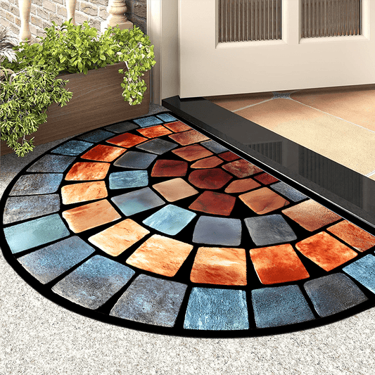 🌈【50cmx80cm】Stylový umělecký design, neklouzavá rohožka – Silný a měkký koberec z polyesterových vláken, ideální pro dekoraci domova, vhodný na verandu i do obývacího pokoje.