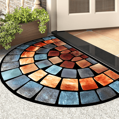 🌈【50cmx80cm】Stylový umělecký design, neklouzavá rohožka – Silný a měkký koberec z polyesterových vláken, ideální pro dekoraci domova, vhodný na verandu i do obývacího pokoje.
