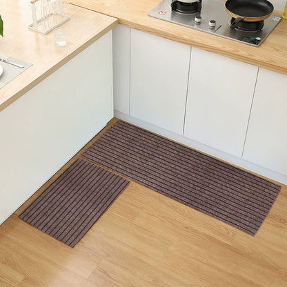 💥(40*60cm+40*120cm) Tapete de cocina con rayas antideslizantes que absorben agua y aceite.