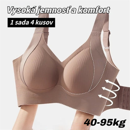 😍【Balenie 4】Dámska podprsenka vo veľkých veľkostiach – bezšvová, pohodlná a s plným košíkom❤️【40-95 kg】